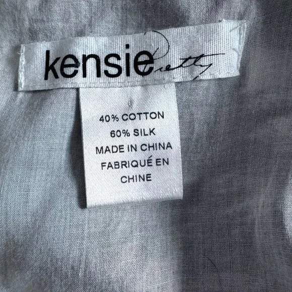 Kensie Sleeveless Silk Cotton Dress with Purple Pink Abstract Print Size Small - Picture 4 of 5